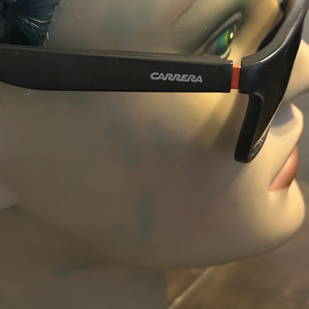 Carrera Black Rectangular Sunglasses With Dark Gr… - image 5